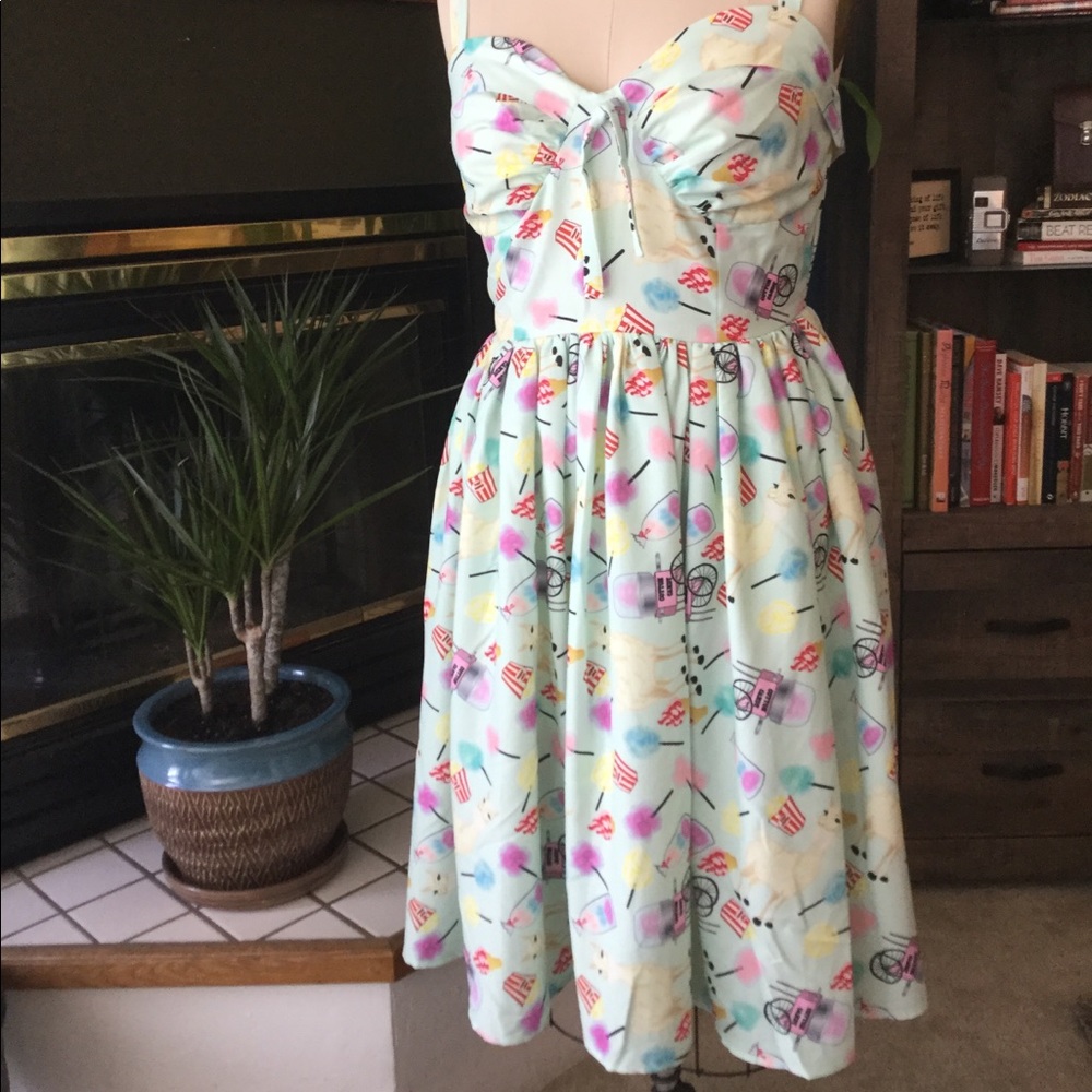 Unique Vintage Green Circus Confection Dress XL
